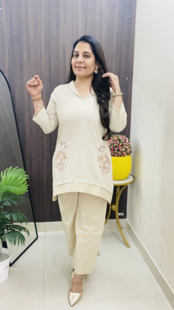 Embroidered Drop Corner Kameez with Stylish Shalwar